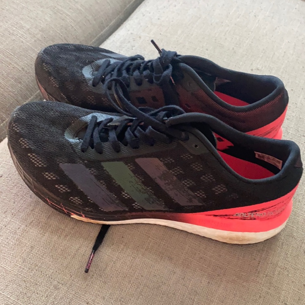 Adidas Adizero Pink and Black running shoes!